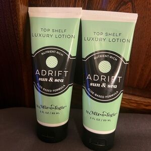 Mixologie 2, 3 oz. each, Top Shelf Luxury Lotions, Adrift Sun & Sea, new/sealed